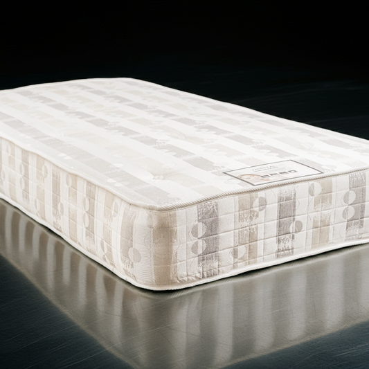 Special ortho firm mattress. 12.5 gage coil Compressed foam layer and polyester on the top