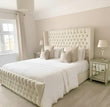 Easterly Furniture Winged Bed Frame, Ottoman Storage Bed Frame