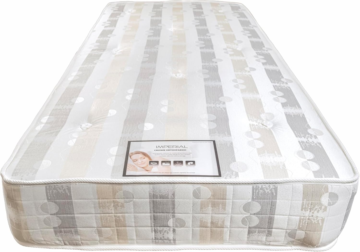 Extra Firm 10.6" Orthopedic Mattress | Heavy Duty 12.5 Gauge Open Coil Spring | High-Density Foam & Dual Polypad Support