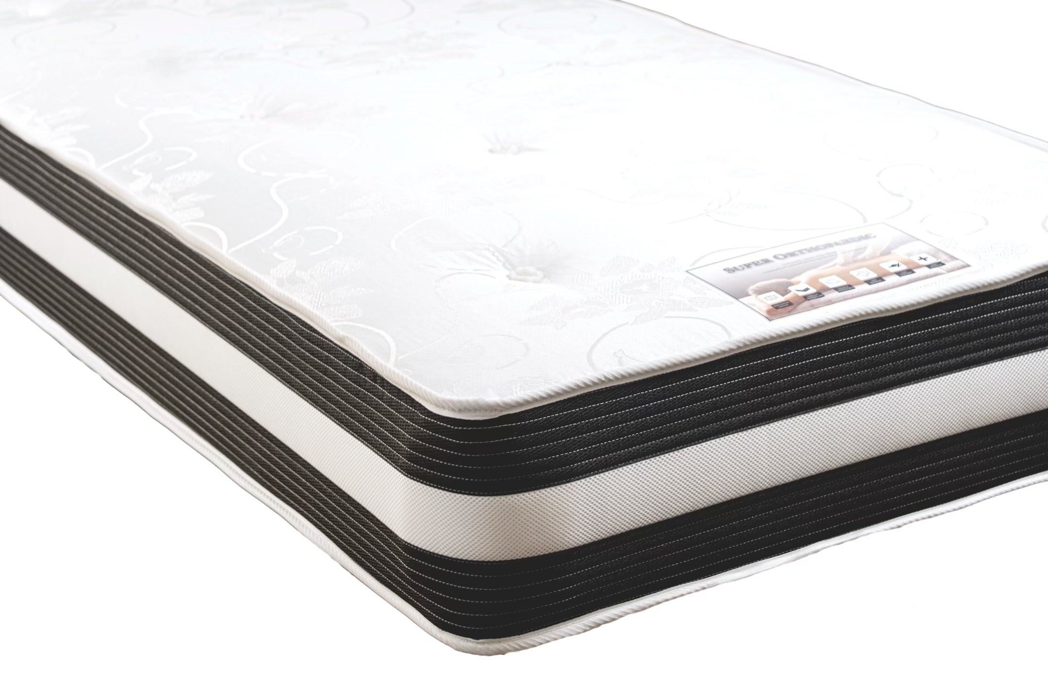 10.6 Inch Extra Firm Orthopedic Mattress, 12.5 Gage Open Coil Spring System, 2 Layers of Polypads, 2 Layers of Compressed Foam, Super Hard Supportive Mattress