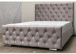 Easterly Furniture Chesterfield bed with 48 inches floor standing headboard