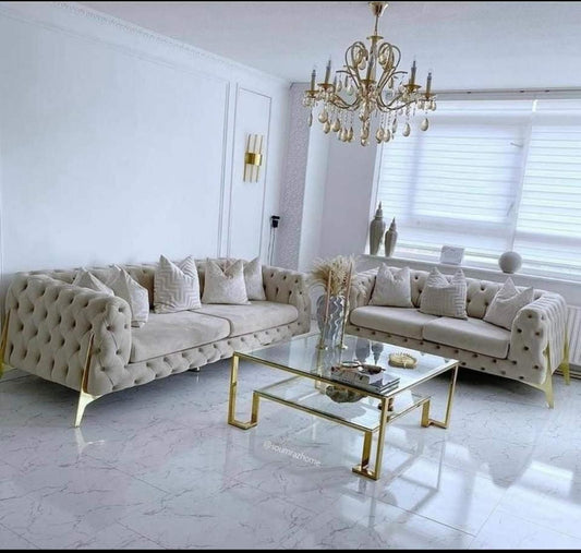 Easterly Cream Plush Sofa