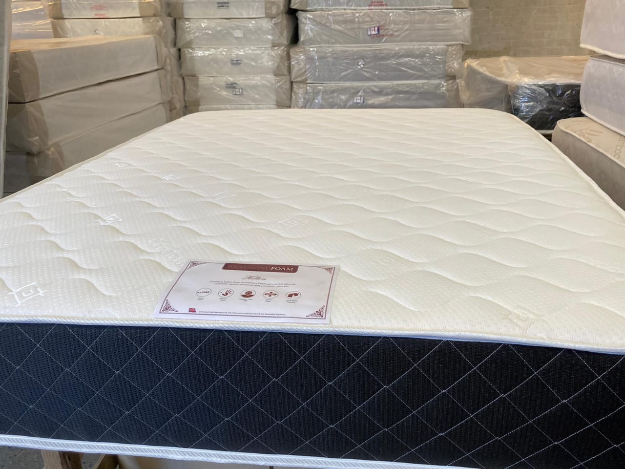 Memory Foam Mattress Black Border, 10 Inch Deep | Medium To Soft Firm