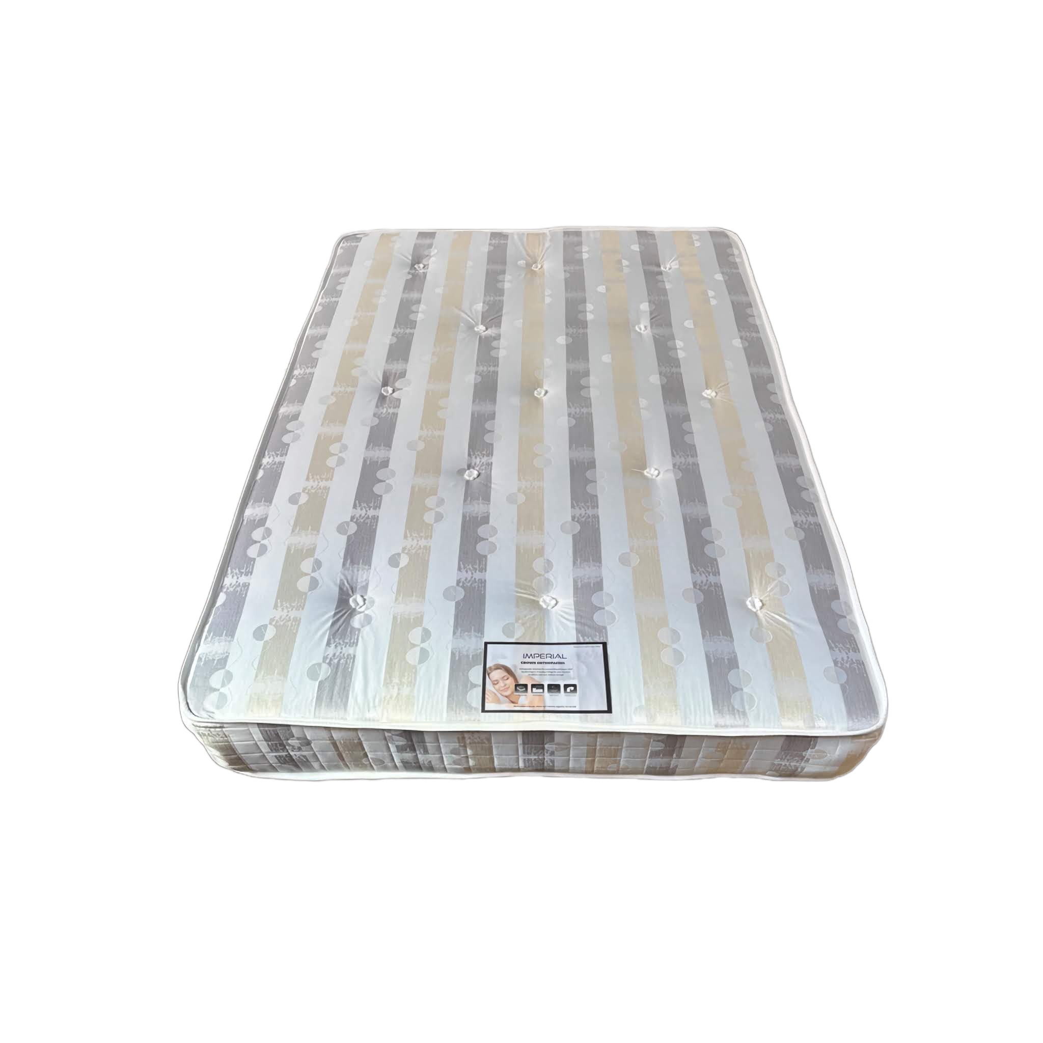 Special ortho firm mattress. 12.5 gage coil Compressed foam layer and polyester on the top