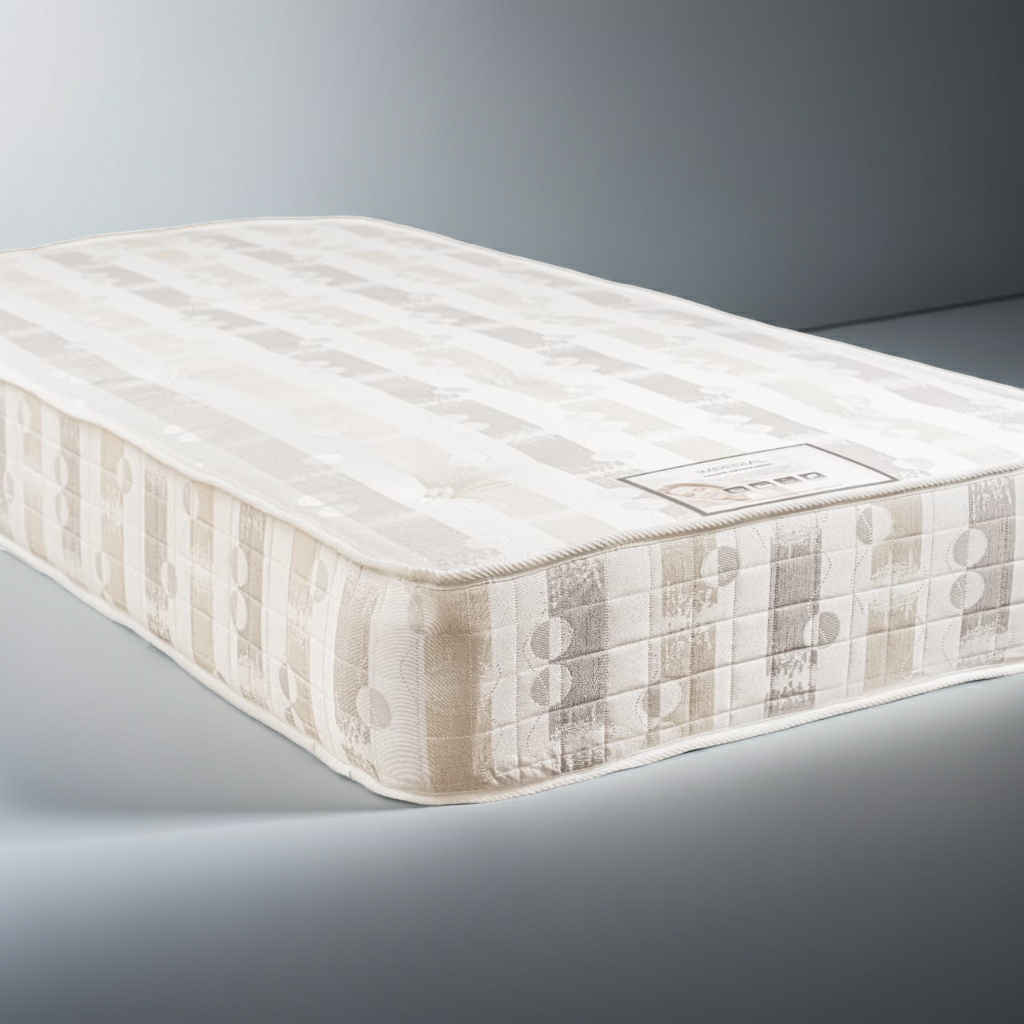 Special ortho firm mattress. 12.5 gage coil Compressed foam layer and polyester on the top